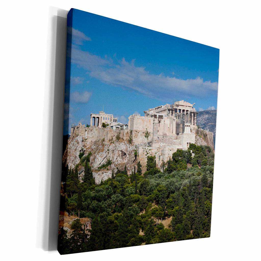 3dRose Central Greece, Athens, elevated Acropolis view from... - Museum Grade Canvas Wrap (cw_206832)