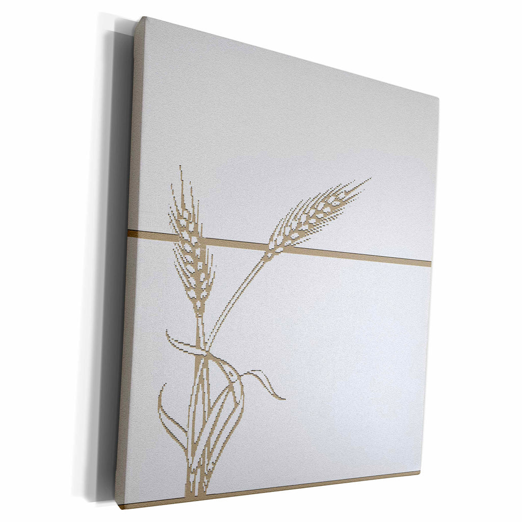3dRose Beverly Turner Design - Wheat - Museum Grade Canvas Wrap (cw_20800)