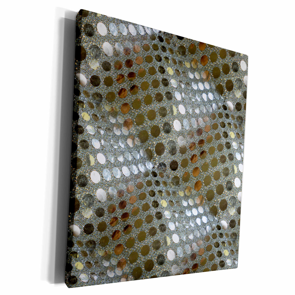 3dRose Silver Sequin Fabric Effect Photograph - Museum Grade Canvas Wrap (cw_210802)