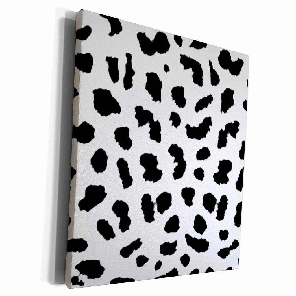 3dRose Black and White Leopard Print - Museum Grade Canvas Wrap (cw_210831)