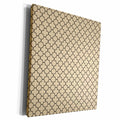 3dRose Beige and Black Chubby Flower Pattern - Museum Grade Canvas Wrap (cw_210841)