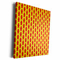 3dRose Red Fire Hydrants Pattern On A Yellow Background - Museum Grade Canvas Wrap (cw_210859)