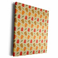 3dRose Orange, Green, Brown Fall Leaves Pattern - Museum Grade Canvas Wrap (cw_210864)