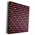 3dRose Pink, Teal, Beige, White Bow Ties Pattern - Museum Grade Canvas Wrap (cw_210920)