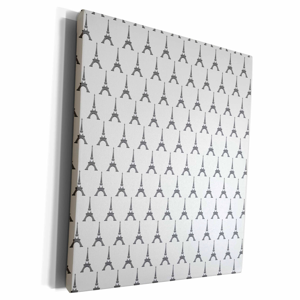 3dRose Rows of Gray Eiffel Towers Pattern - Museum Grade Canvas Wrap (cw_210930)