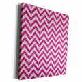 3dRose Bright Pink Glitter Effect Chevron Stripes - Museum Grade Canvas Wrap (cw_210932)