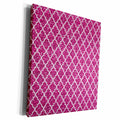 3dRose Pink Glitter Effect Moroccan Quatrefoil Pattern - Museum Grade Canvas Wrap (cw_210940)
