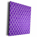 3dRose Purple Glitter Effect Moroccan Quatrefoil Pattern - Museum Grade Canvas Wrap (cw_210941)