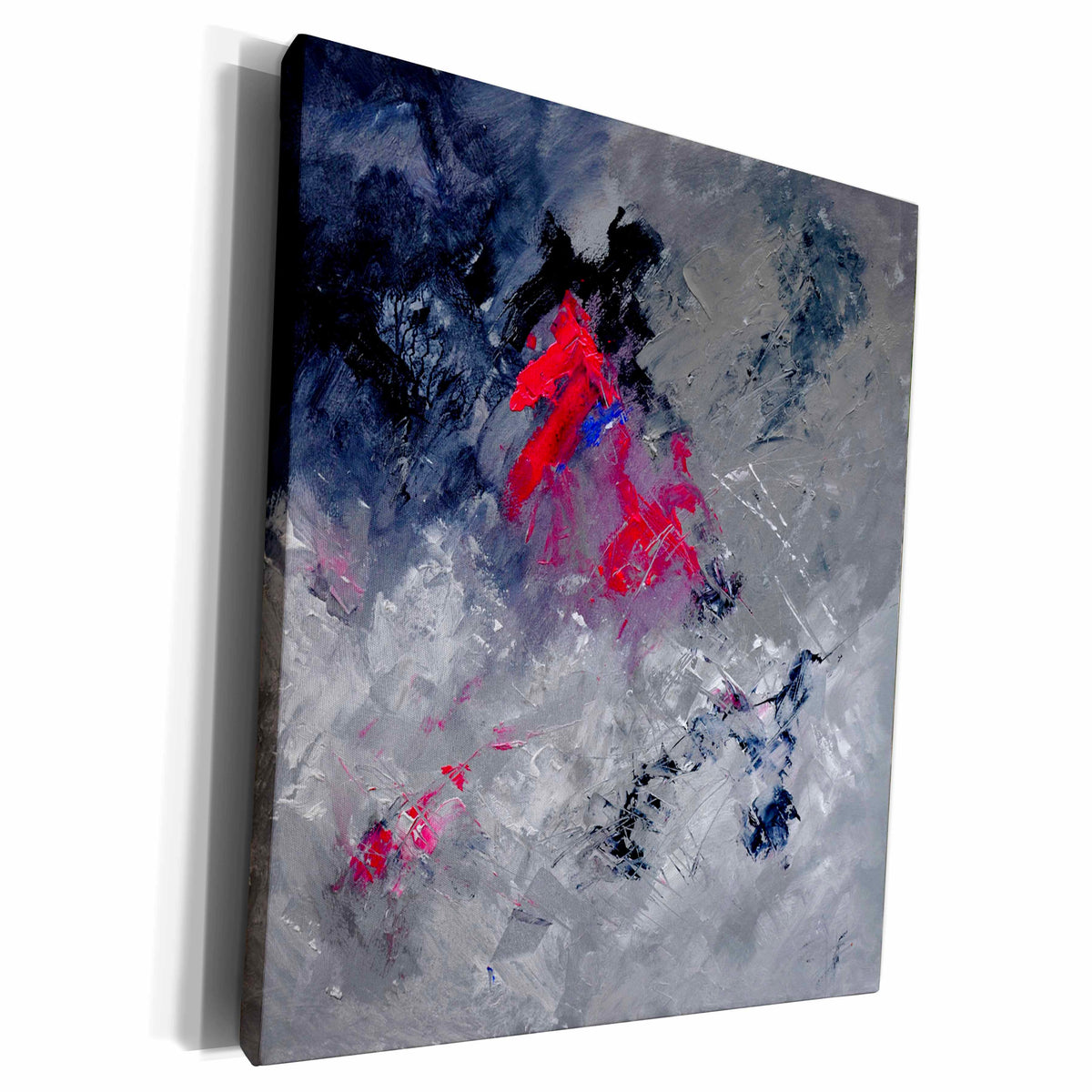 3dRose light n dark white Abstract - Museum Grade Canvas Wrap (cw_21117)
