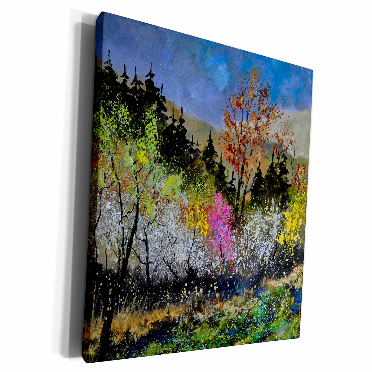 3dRose Spring blooming trees - Museum Grade Canvas Wrap (cw_21119)
