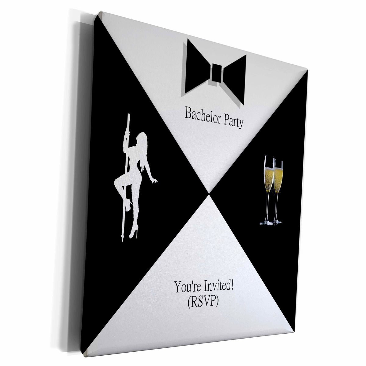 3dRose Bachelor Party Invitation - Museum Grade Canvas Wrap (cw_211651)