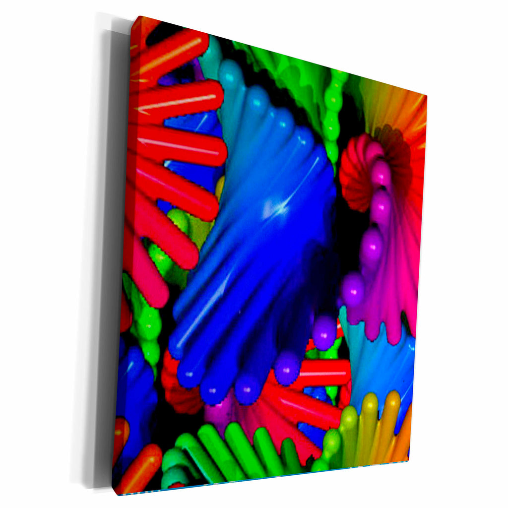 3dRose DNA Colored Background - Museum Grade Canvas Wrap (cw_211657)