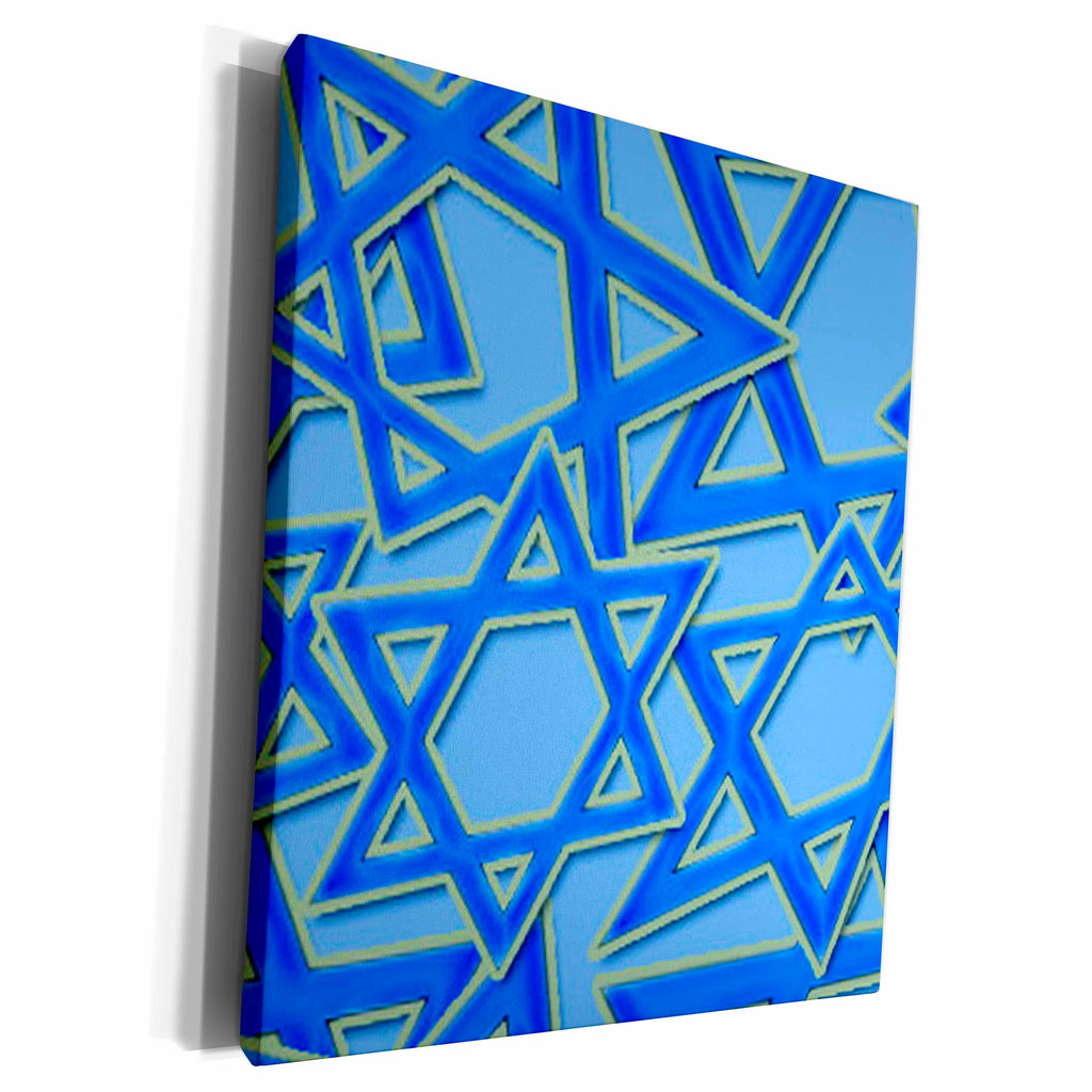 3dRose Israel Star Background - Museum Grade Canvas Wrap (cw_211662)