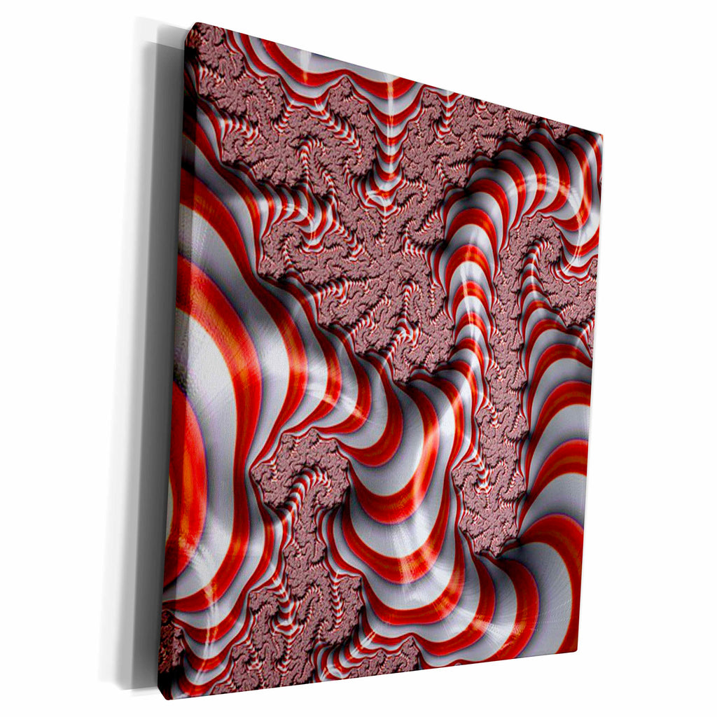 3dRose Candy Cane Fractal - Museum Grade Canvas Wrap (cw_211696)