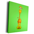 3dRose Giraffe with Green Background - Museum Grade Canvas Wrap (cw_211697)