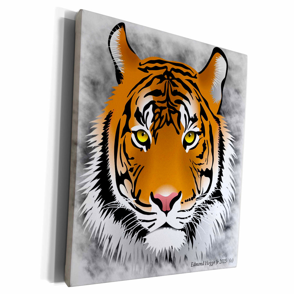 3dRose Siberian Tiger with Background - Museum Grade Canvas Wrap (cw_211709)