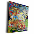 3dRose DYLAN SEIBOLD-LINE ART - YOUNG AMERICAN DRUMMING - Museum Grade Canvas Wrap (cw_211779)