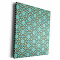 3dRose Retro Pattern, aqua and brown colors - Museum Grade Canvas Wrap (cw_212010)