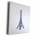 3dRose PS Chic - Purple Eiffel Tower - Museum Grade Canvas Wrap (cw_212126)