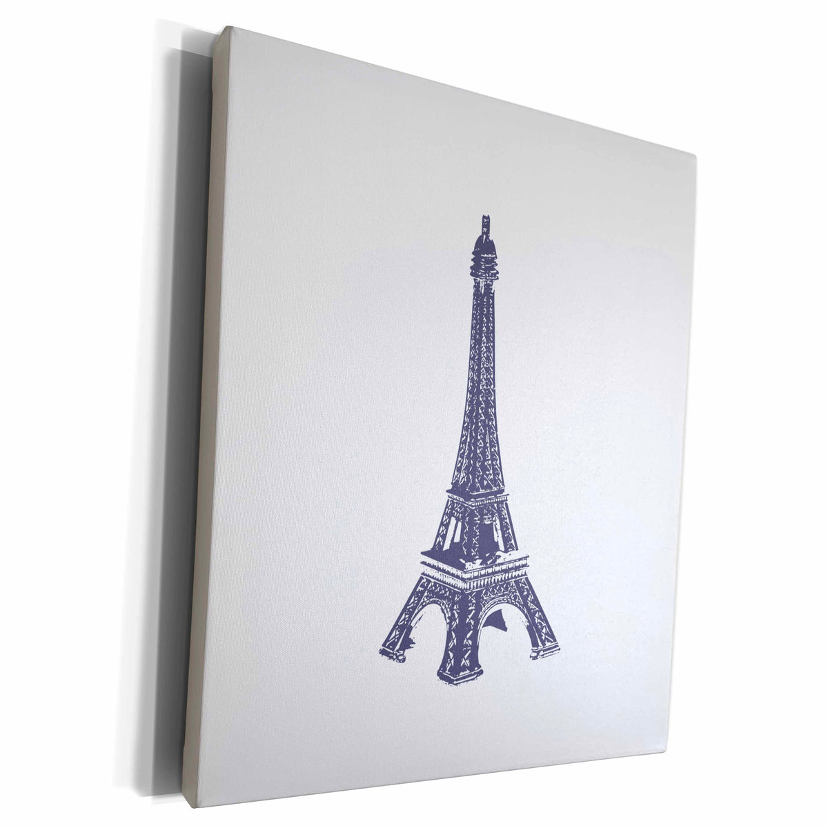 3dRose PS Chic - Purple Eiffel Tower - Museum Grade Canvas Wrap (cw_212126)