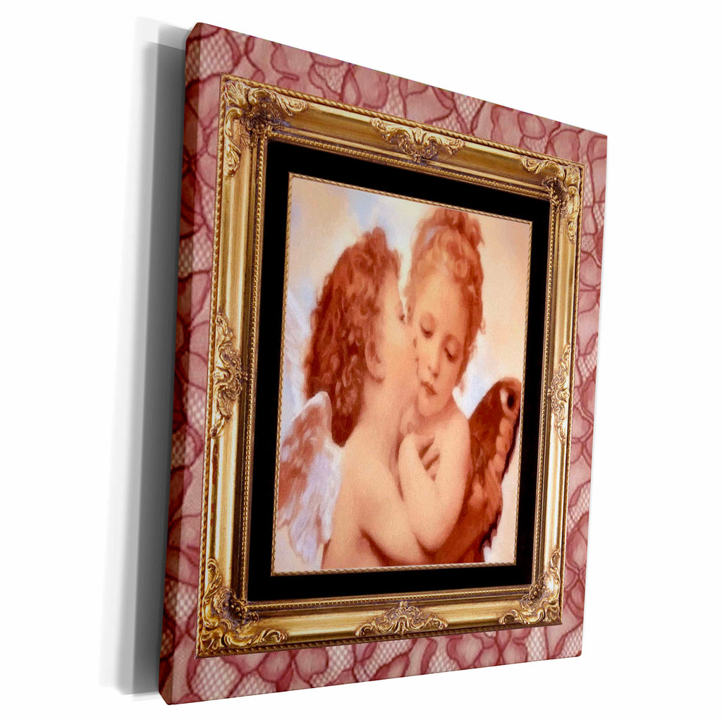 3dRose Angels Kissing - Museum Grade Canvas Wrap (cw_21234)