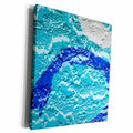 3dRose Teal blue white abstract wall image - Museum Grade Canvas Wrap (cw_212452)