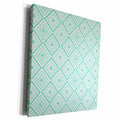 3dRose White and Mint Green Modern Diamond Pattern - Museum Grade Canvas Wrap (cw_212466)