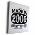 3dRose Made in 2000 - Maturity Date TDB - Museum Grade Canvas Wrap (cw_212509)