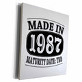 3dRose Made in 1987 - Maturity Date TDB - Museum Grade Canvas Wrap (cw_212522)