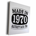 3dRose Made in 1970 - Maturity Date TDB - Museum Grade Canvas Wrap (cw_212539)
