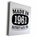 3dRose Made in 1961 - Maturity Date TDB - Museum Grade Canvas Wrap (cw_212548)