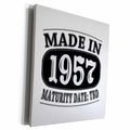 3dRose Made in 1957 - Maturity Date TDB - Museum Grade Canvas Wrap (cw_212552)