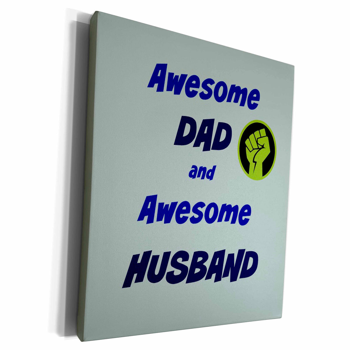 3dRose Awesome dad and awesome husband - Museum Grade Canvas Wrap (cw_212705)