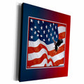 3dRose Eagle Landing on U.S. Flag - Museum Grade Canvas Wrap (cw_212762)
