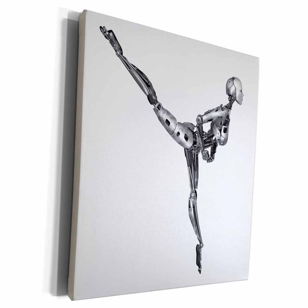 3dRose Boehm Graphics Robot - Cyborg Ballet in Arabesque Form - Museum Grade Canvas Wrap (cw_212933)