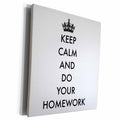 3dRose Keep Calm And Do Your Homework, Black Letters With A... - Museum Grade Canvas Wrap (cw_213331)