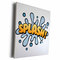 3dRose Splash Sound Effect In Yellow Lettering - Museum Grade Canvas Wrap (cw_213409)