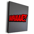 3dRose Whaaa Sound Effect In Red Lettering - Museum Grade Canvas Wrap (cw_213421)