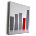 3dRose A Gray Graph With Red - Museum Grade Canvas Wrap (cw_213647)