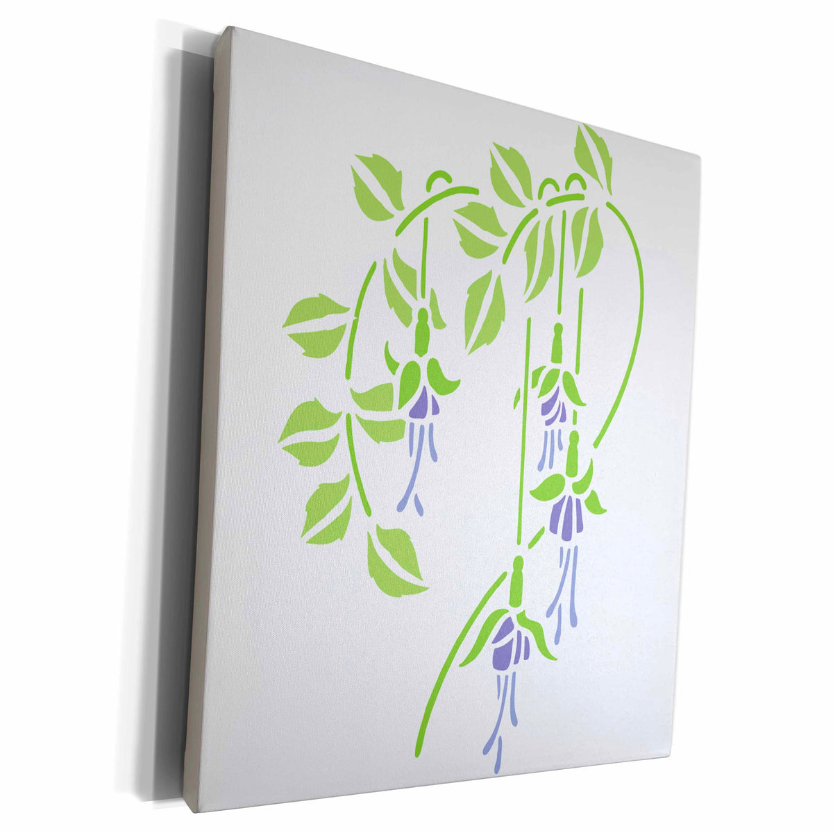 3dRose Pretty Periwinkle Blue Bleeding Hearts Flowers... - Museum Grade Canvas Wrap (cw_213862)