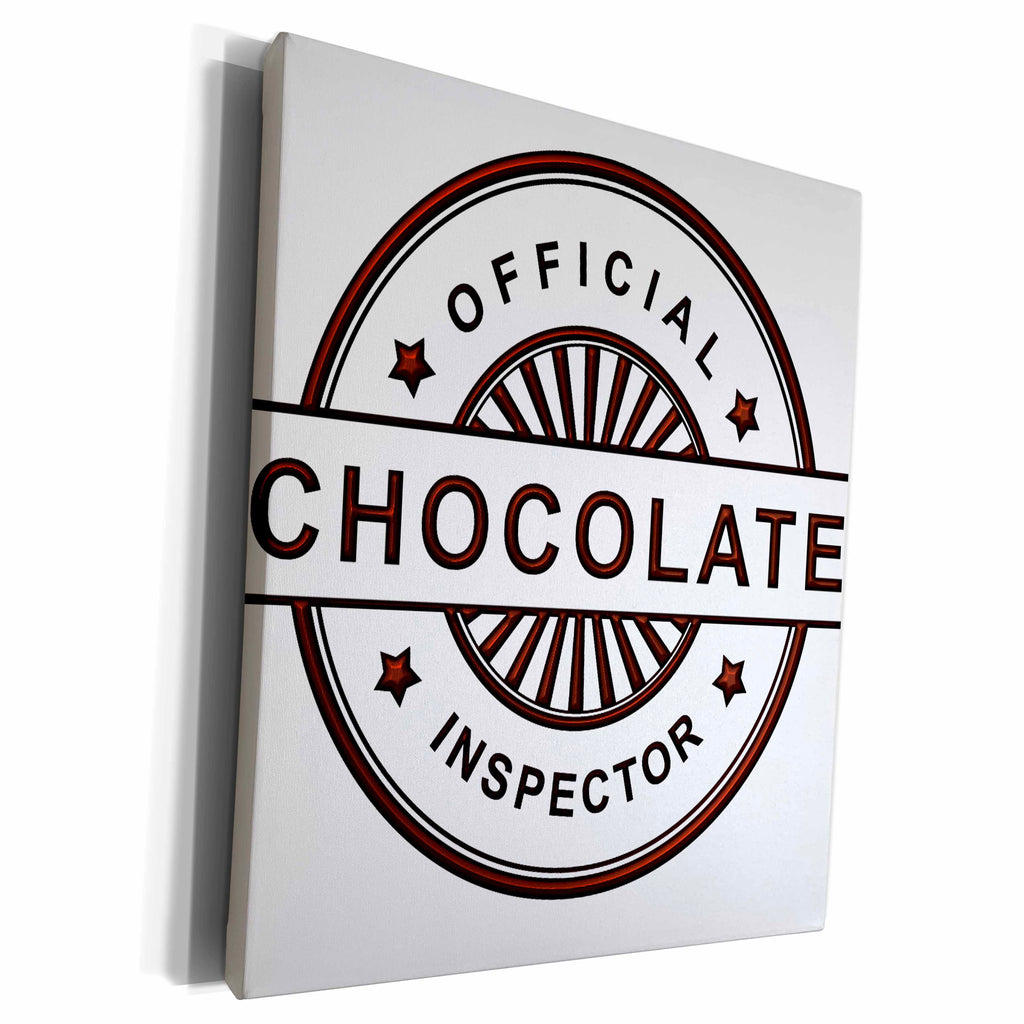 3dRose Official Chocolate Inspector - Museum Grade Canvas Wrap (cw_213928)