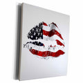 3dRose Lips With An American Flag Pattern - Museum Grade Canvas Wrap (cw_213950)