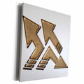 3dRose Three Arrows In Rusted Metal Effect - Museum Grade Canvas Wrap (cw_213991)