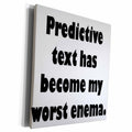 3dRose Predictive Text Has Become My Worst Enema - Museum Grade Canvas Wrap (cw_214123)