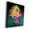 3dRose Waitress Carrying Huge Taco - Museum Grade Canvas Wrap (cw_214347)