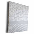 3dRose TNMGraphics Patterns - Silver Damask Style - Museum Grade Canvas Wrap (cw_214527)