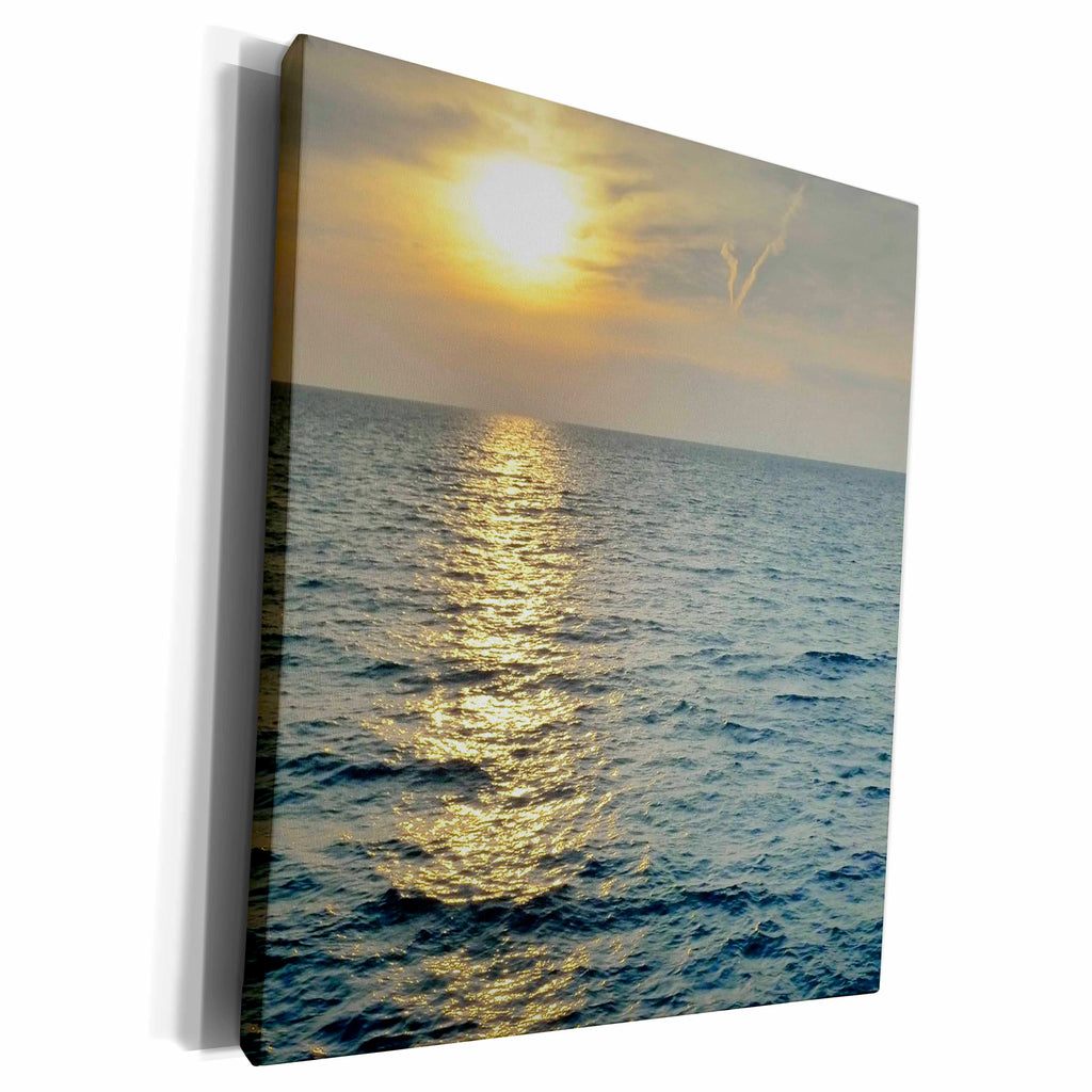 3dRose Florene Sunset - Silver Reflections - Museum Grade Canvas Wrap (cw_21558)