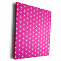 3dRose Pink and White Dotted Dots Pattern - Museum Grade Canvas Wrap (cw_215612)