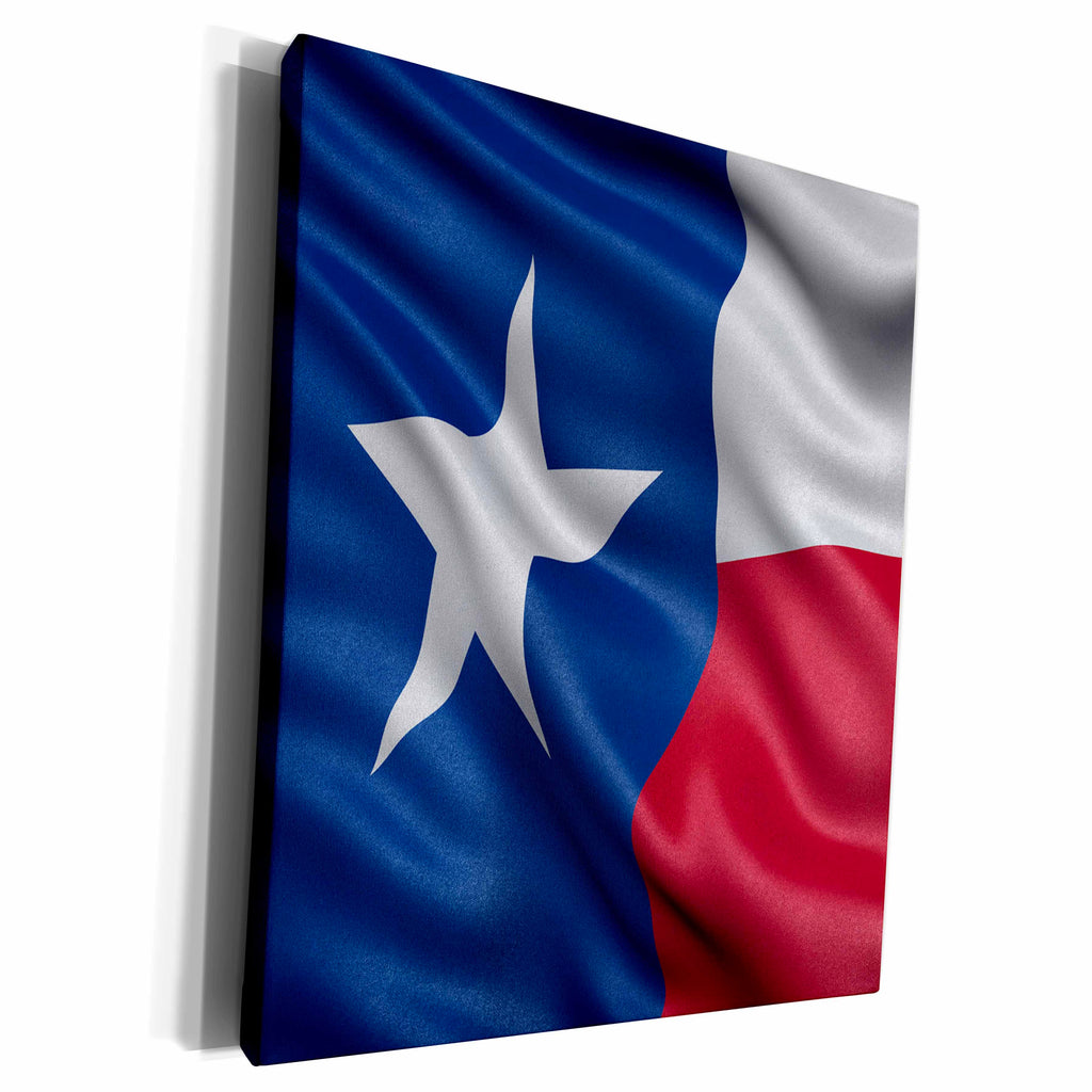 3dRose Carsten Reisinger - Illustrations - Texas state flag - Museum Grade Canvas Wrap (cw_216246)