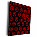 3dRose Small Red dragons on black background - Museum Grade Canvas Wrap (cw_219178)